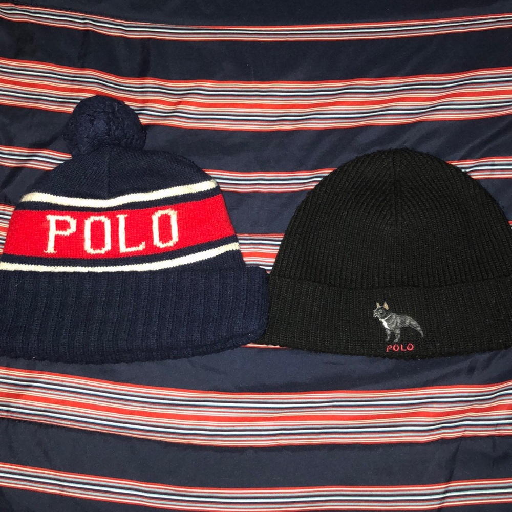 2 Polo Ralph Lauren beanies ONE SIZE